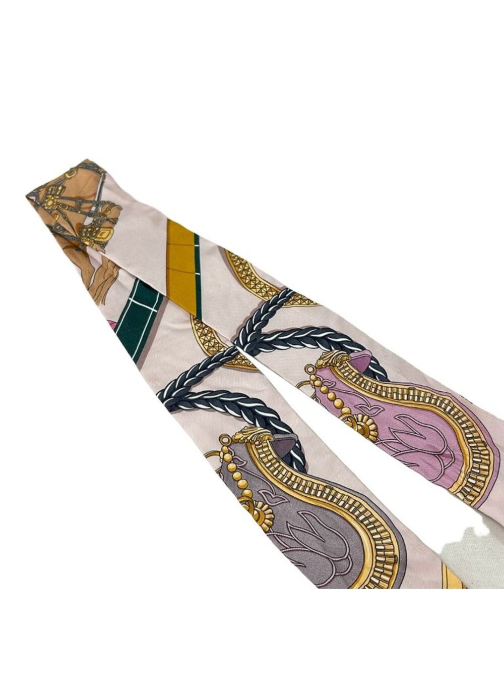 Hermes Scarf Twill Pink Multi Ribbon Grand Apparat - Picture 6 of 7